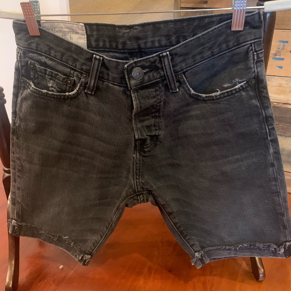 Black Jean Shorts